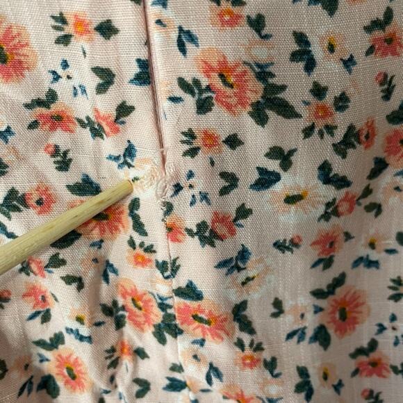 Aeropostale Mini Floral Dress Sz L Empire Waist Y2K Milkmaid Coquette - Picture 9 of 9